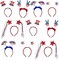 4E's Novelty 10 Pack 4th of July Headband – Patriotic Accessories for Kids & Adults